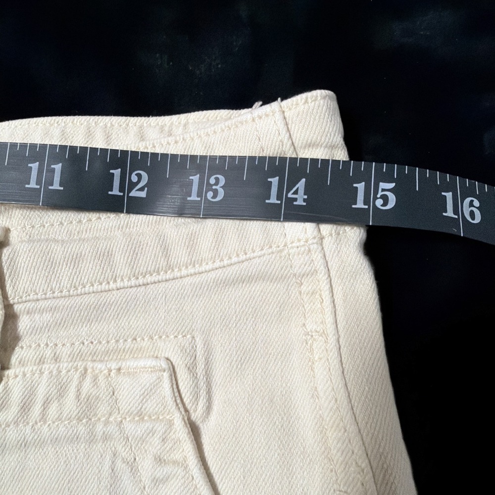 Pilcro Anthropologie Size 26 The Wanderer Jeans Pants Ivory Whimsical - Picture 6 of 10